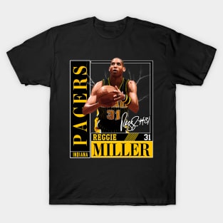 Reggie Miller Choke Sign Basketball Legend Signature 80S 90S Bootleg Rap T-Shirt